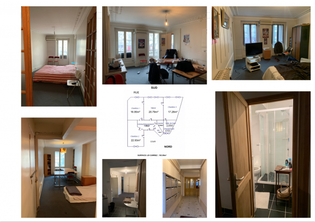 Vente Appartement  4 pièces - 103m² 75018 Paris